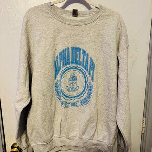 ADPi (Alpha Delta Pi) Grey Crest Sweatshirt